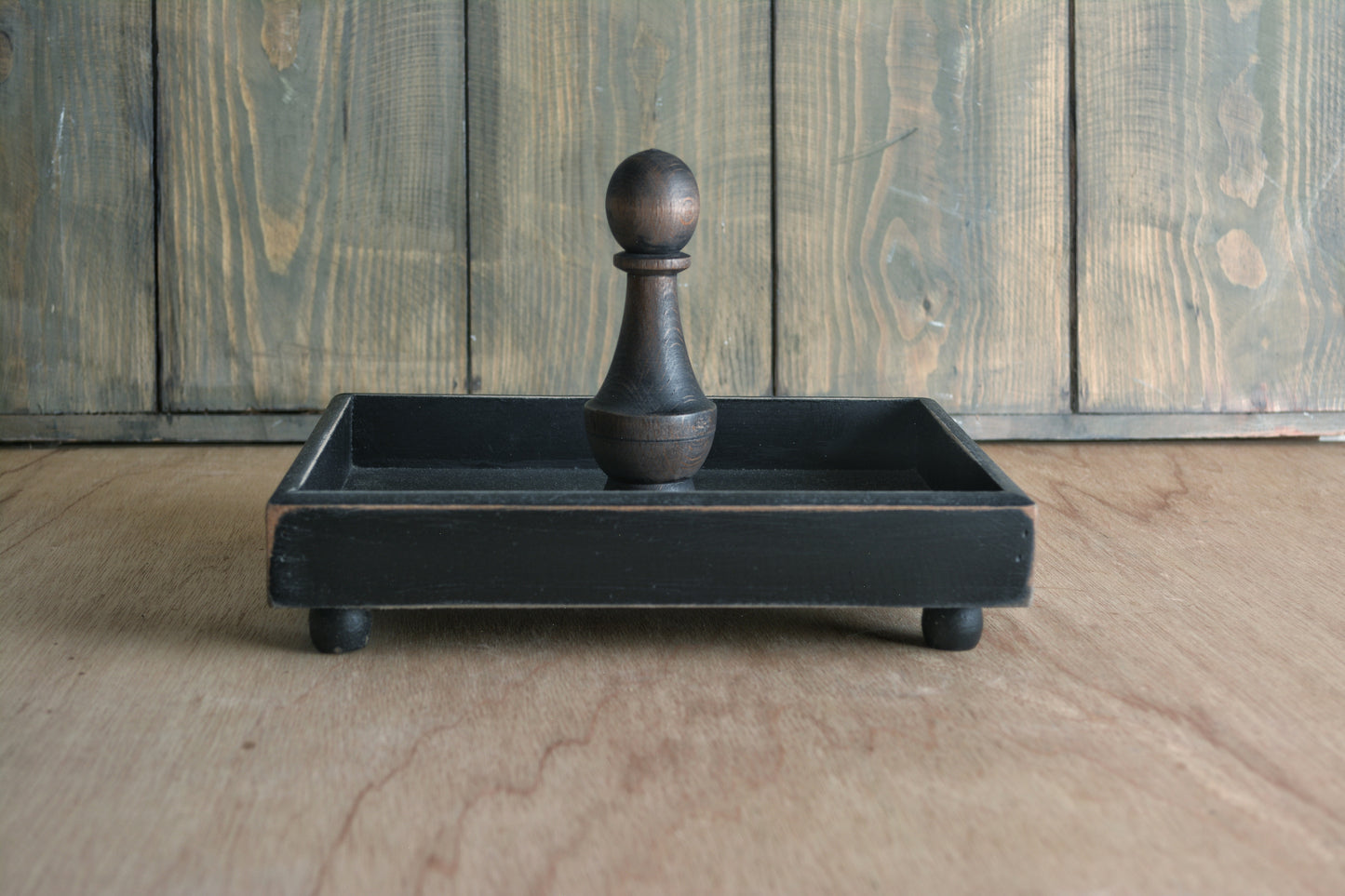 Black Serving Tray Stand